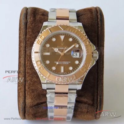 VR Factory Rolex 126621 Yacht Master 904L 2-Tone Rose Gold Oyster Band Chocolate Dial 40mm Watch